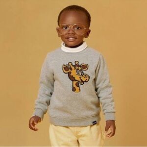 Bonobos Kids Toys "R "Us Geoffrey Giraffe Crew Neck Sweatshirt Graphite Grey $69